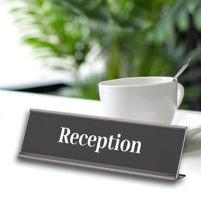 Placa De Mesa Recepção de escritório profissional simples (Criador carregado)