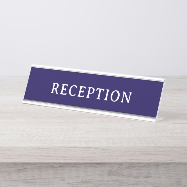 Placa De Mesa RECEPÇÃO | Moderno Profissional (Frente)