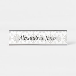 Placa De Mesa Rococo Lace Nameplate