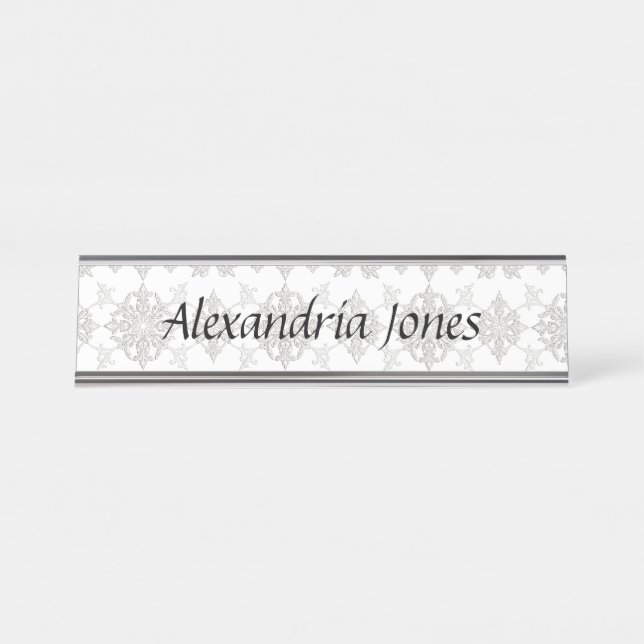 Placa De Mesa Rococo Lace Nameplate (Frente)