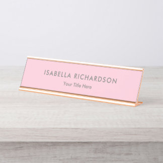 Placa De Mesa Rosa Elegante E Minimalista