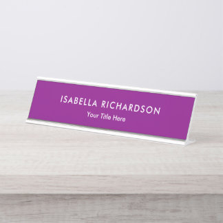 Placa De Mesa Roxo Elegante E Minimalista