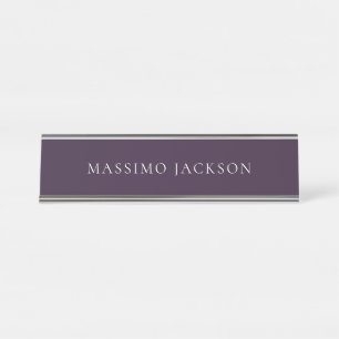 Placa De Mesa Roxo Escuro Minimalista Simples Moderno 