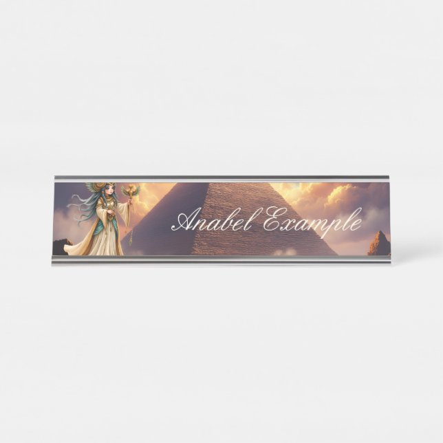 Placa De Mesa Sacerdotisa Celestial da Pirâmide Dourada. (Frente)