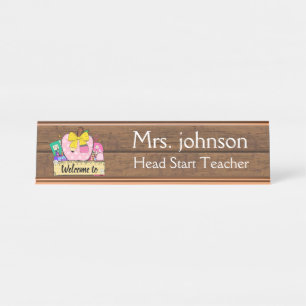Placa De Mesa Sala de aula personalizada de professores