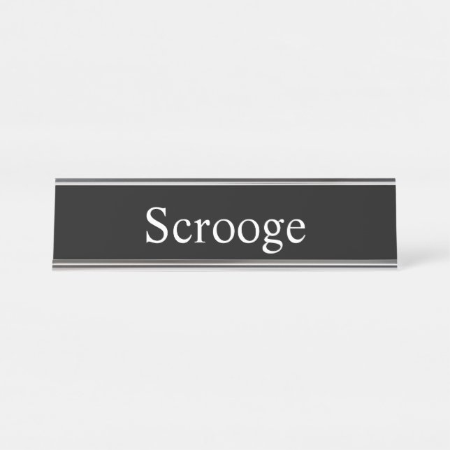 Placa De Mesa Scrooge, (Frente)