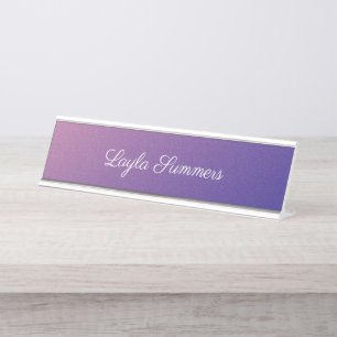 Placa De Mesa Shimmer roxo do inclinação personalizado