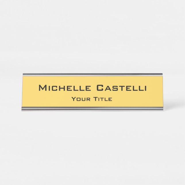 Placa De Mesa Simples Comum Clássica Profissional (Frente)