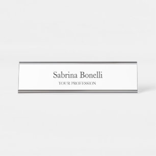 Placa De Mesa Simples e elegante simples branco