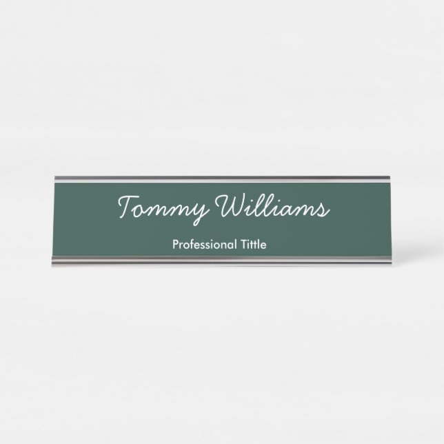 Placa De Mesa Simples Emerald Green Professional (Frente)