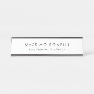 Placa De Mesa Simples Minimalista Moderno Branco Elegante