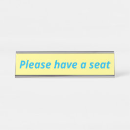 Placa De Mesa Simples, Mínimo e Simples "Por favor, sente-se"