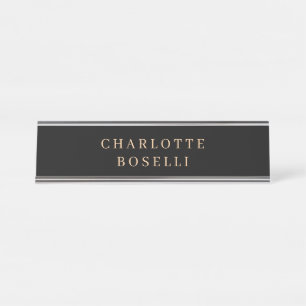 Placa De Mesa Simples profissional clássico elegante minimalista