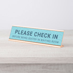 Placa De Mesa Sinal de Recepção de Clínica Dental Por Favor, Ent