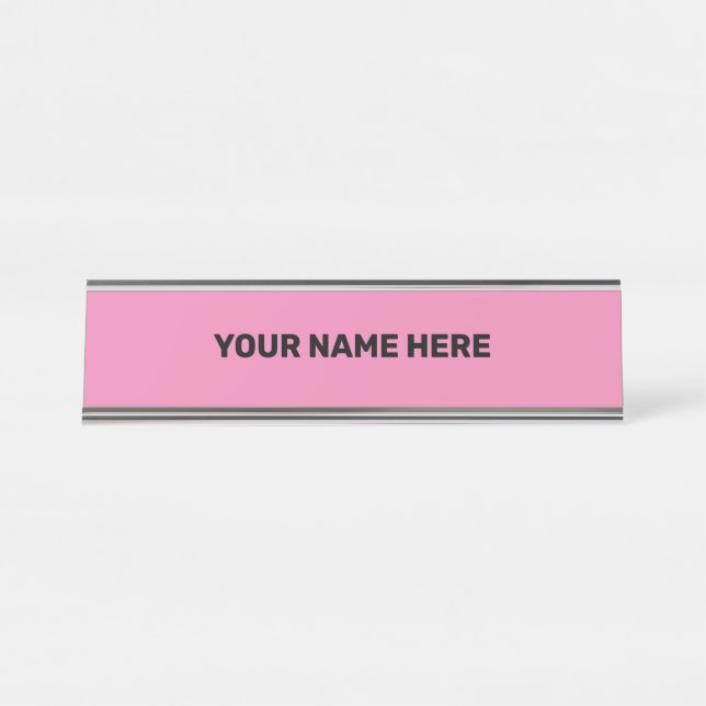 PLACA DE MESA SINAL SIMPLES DE PORTA DE ESTILO DE TEXTO MÍNIMO (Frente)