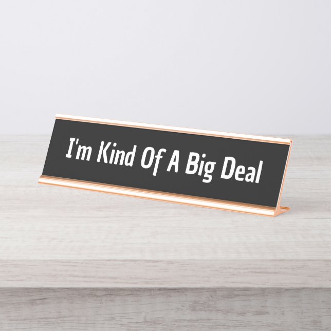 Placa De Mesa Sou meio que um presente grande para colega de tra (Frente)