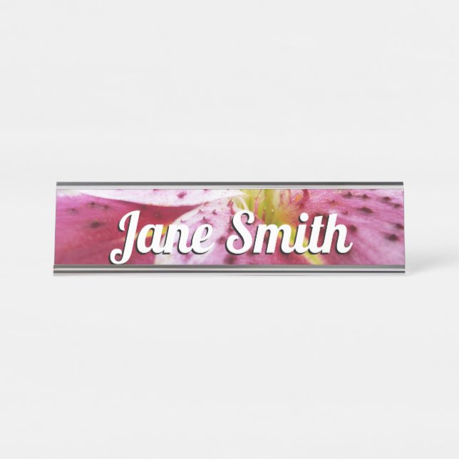 Placa De Mesa Stargazer Lily Bright Magenta Floral (Frente)