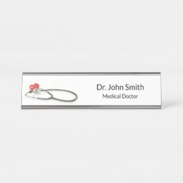 Placa De Mesa Stethoscope with Heart | Medical Care & Healthcare