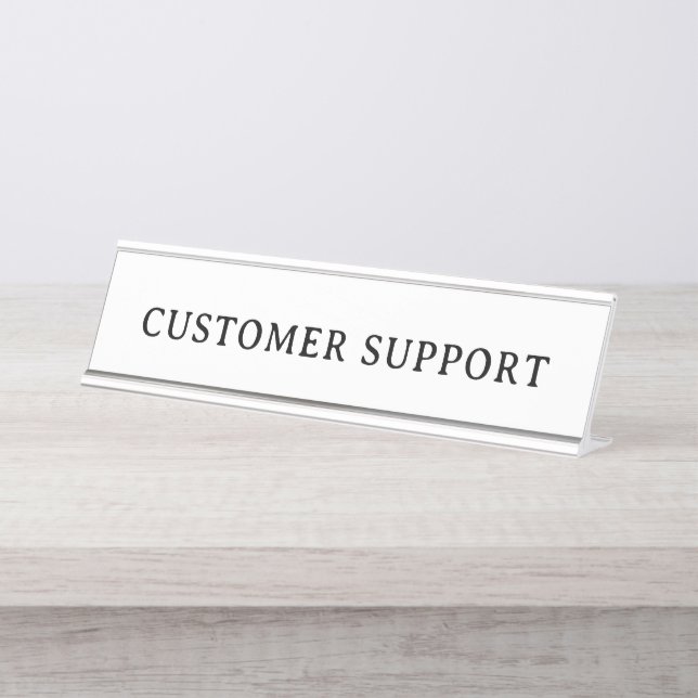 Placa De Mesa SUPORTE AO CLIENTE | Profissional Moderno (Frente)