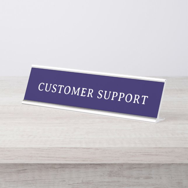 Placa De Mesa SUPORTE AO CLIENTE | Profissional Moderno (Frente)