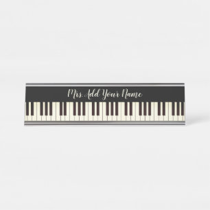 Placa De Mesa Teclas Piano do Professor de Música Personalizada