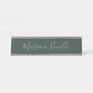 Placa De Mesa Tendência Celta Verde Cinzento Moderno Adicione o 