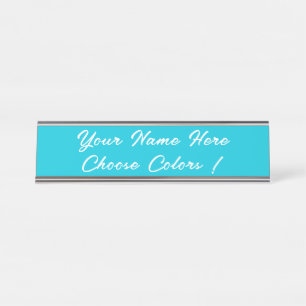 Placa De Mesa Texto personalizado e posição do nome da fonte - s