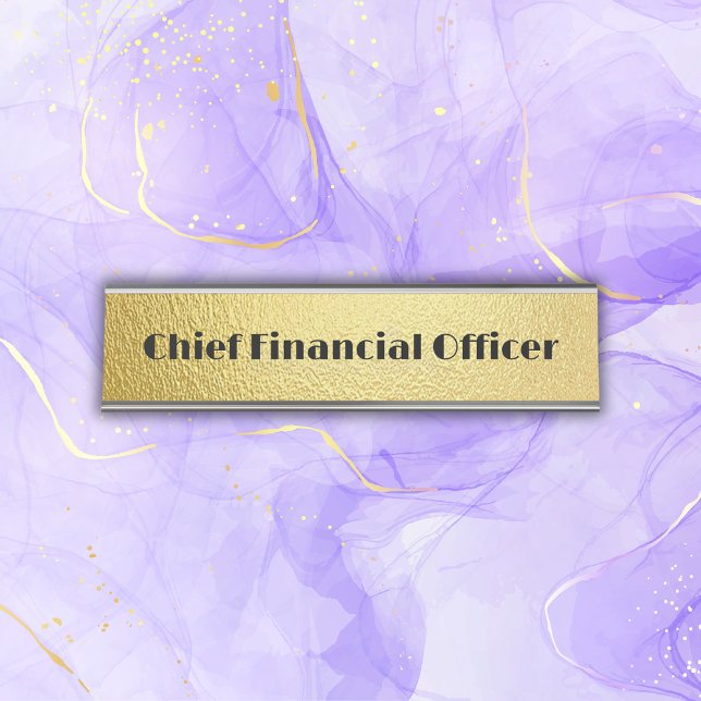 Placa De Mesa Texto preto sobre ouro - monograma | (Criador carregado)