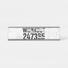 Placa De Mesa Texto riscado vestido Workout 247365 rústico