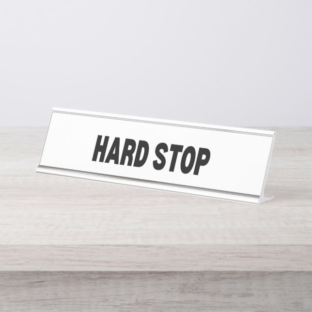 Placa De Mesa The Final Word | Hard Stop Executive (Frente)