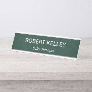 Placa De Mesa Título de Escritório Simples Profissional Moderno