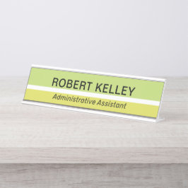 Placa De Mesa Título de Escritório Simples Profissional Moderno