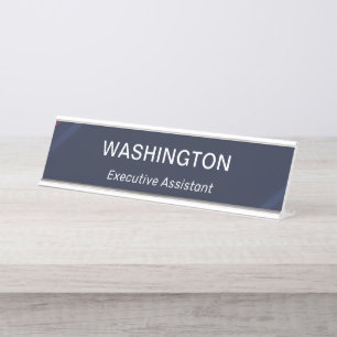 Placa De Mesa Título de Escritório Simples Profissional Moderno