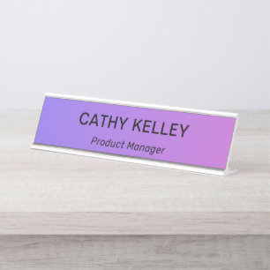 Placa De Mesa Título de Escritório Simples Profissional Moderno