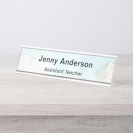 Placa De Mesa Título de Escritório Simples Profissional Moderno