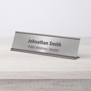 Placa De Mesa Título do Trabalho do Nome do Funcionário de Exame