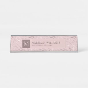 Placa De Mesa Tom Pastel Rosa Dourado Prata Brilho Padrão