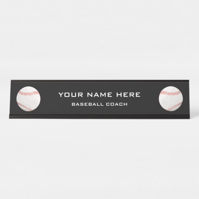 Placa De Mesa Treinador Baseball (Frente)
