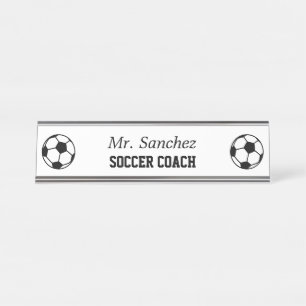 Placa De Mesa Treinador esportivo personalizado logotipo de bola
