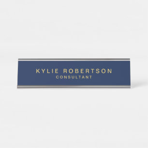 Placa De Mesa Trendência Profissional Moderna de Cores Douradas
