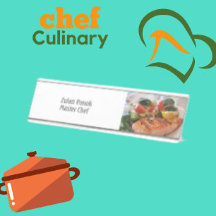 Placa De Mesa Trendy Master Chef Cook Desk Name Plate