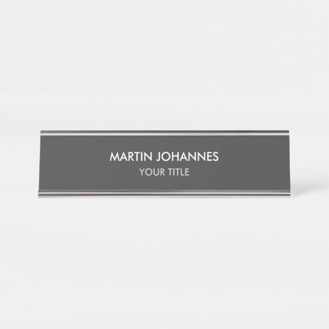 Placa De Mesa Trendy Plain Cinza Professional (Frente)