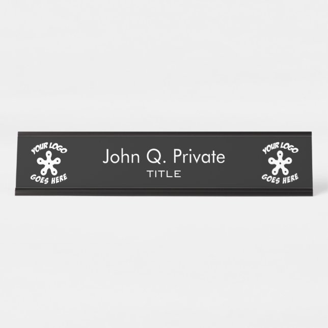 Placa De Mesa Use seu próprio logotipo feito sob encomenda (Frente)