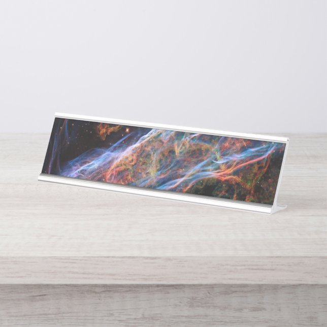 Placa De Mesa Veil Nebula Supernova Mantém Telescópio Hubble (Frente)