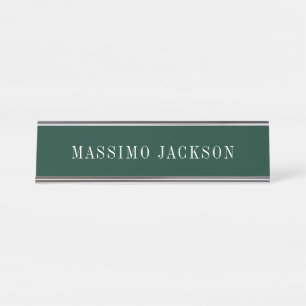 Placa De Mesa Verde Escuro Minimalista Simples Moderno 