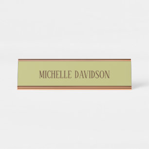 Placa De Mesa Verde-oliva minimalista profissional moderno