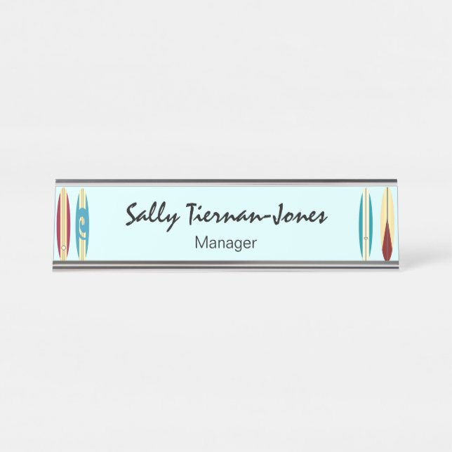 Placa De Mesa Vintage Longboards (Frente)