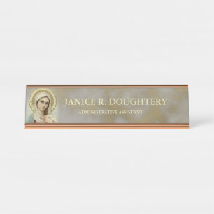 Placa De Mesa Virgem Maria dolorosa imaculada personalizada