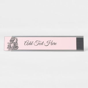Placa De Mesa Virgo A Virgem Zodiac Rosa