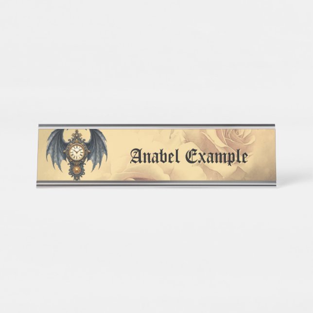 Placa De Mesa Wings of Eternity – The Timeless Guardian.  (Frente)